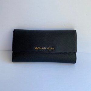 Michael Kors Black Trifold Wallet